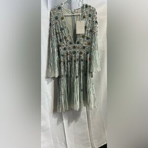 Mac Duggal 93838 NWT One of A kind Blue MIDI Dress